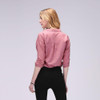 Dioufond Women Korean Style Shirts Fashion V-Neck Blouse Casual Cotton Shirt Ladies Pocket Tops Female Blusas Femininas