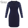 6XL Sexy Blue Lace Dress Women Plus Size Dresses Large Size Bodycon Party Dress Spring Dress 2018 New Elegant Big Size Vestido
