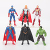 6Pcs/set 10.5cm The Figures SuperHeroes Toy Baby Hulk Captain America Thor Iron Man pvc model toys