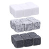 6pcs Natural Whiskey Stones Sipping Ice Cube Whisky Stone Whisky Rock Cooler Wedding Gift Favor Christmas Bar