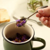 6pcs Kitchen dining&amp;bar Nostalgic vintage royal style bronze carved eco-friendly small coffee spoon small fork for sweet snacks