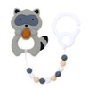 TYRY.HU 1x Silicone Beads Baby Teether Silicone Teething Bead bpa Free Personalized Teething Necklaces Raccoon Silicone Teether
