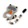 TYRY.HU 1x Silicone Beads Baby Teether Silicone Teething Bead bpa Free Personalized Teething Necklaces Raccoon Silicone Teether