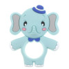 5PCS Silicone Baby Teether Elephant Bpa Free Silicone Teethers Baby Teether Pendants Food Grade Jewelry Teething Toy JETM.HH