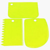 3Pcs/set Plastic Dough Knife Icing Fondant Scraper Jagged Edge Cake Spatula Baking Pastry Tools Plain Smooth Cake Paddle