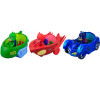 3pcs/set Pj masked Pajamas 3.5inch Doll With 3 Seats Car Catboy Gekko Owlette Cloak Heros Characters Kids Anime Figure Toys Gift