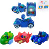 3pcs/set Pj masked Pajamas 3.5inch Doll With 3 Seats Car Catboy Gekko Owlette Cloak Heros Characters Kids Anime Figure Toys Gift