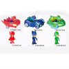 3pcs/set Pj masked Pajamas 3.5inch Doll With 3 Seats Car Catboy Gekko Owlette Cloak Heros Characters Kids Anime Figure Toys Gift