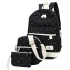 3pcs/set Canvas Printing Backpack Women School Bags for Teenage Girl's Casual Travel Bags Cute Rucksack Vintage Women Backpacks