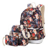 3pcs/Set Backpack Women Floral Printing Backpack Canvas Bookbags School Backpacks Bags for Teenage girls Bagpack Backbag