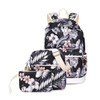 3pcs/Set Backpack Women Floral Printing Backpack Canvas Bookbags School Backpacks Bags for Teenage girls Bagpack Backbag