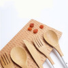 3pcs/set Bamboo Wave Point Coffee Sharp Spoon Dessert Cake Spoon Fruit Fork Knife Japanese-style Tableware Sets D1
