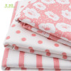 3Pcs/Lot Printed Twill Cotton Fabric For Sewing Quilting/Baby Tissue/Children Bed Sheet/Sleepware/Curtain/ Material Pink 40x50cm