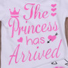 3PCS Set Newborn Clothes The Princess Has Arrived Baby Girl Long Sleeve Bodysuit Tops+Pant Legging Hat Outfit Kid Clothing 0-24M