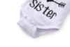 3PCS Set Newborn Baby Clothes Little Sister Print Baby Romper Bodysuit+Striped Pant Headband Outfits Children Clothing Set 0-24M