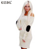 GZDL Women Autumn Winter Dresses Long Sleeve Slash Neck Off Shoulder Bodycon Sheath Sexy Party Short Mini Dress Vestidos CL2252 GZDL Women Autumn Winter Dresses Long Sleeve Slash Neck Off Shoulder Bodycon Sheath Sexy Party Short Mini Dress Vestidos CL2252