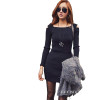 GZDL Fashion Knitted Dress Women Long Sleeve Bodycon Stretch Sweater Dress Casual Party Mini Autumn Winter Dress Vestidos CL1114 GZDL Fashion Knitted Dress Women Long Sleeve Bodycon Stretch Sweater Dress Casual Party Mini Autumn Winter Dress Vestidos CL1114