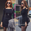 GZDL Fashion Knitted Dress Women Long Sleeve Bodycon Stretch Sweater Dress Casual Party Mini Autumn Winter Dress Vestidos CL1114 GZDL Fashion Knitted Dress Women Long Sleeve Bodycon Stretch Sweater Dress Casual Party Mini Autumn Winter Dress Vestidos CL1114