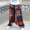 Gypsy Hippie Aladdin Hmong Baggy Black Harem Pants Men Women One Size Hammer Trousers New Boho Casual Pants Cross Pants