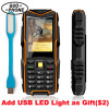 GuoPhone V3 Phone IP67 Waterproof Shockproof Dustproof Mobile Phone Power Bank Long Standby Outdoor Army 5200mAh