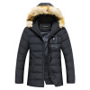 GUEQI ADD Fleece Man Warm Black Parkas Plus Size L-3XL New Fur Hooded Windproof Outerwear Men Casual Winter Long Jackets