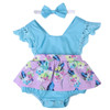Newborn KIDS Baby Girls Clothes Dress Diaper Cover +Headband baby Dresses Printing Toddler Littel Girl Clothing