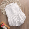 Newborn Kids Baby Girl Clothes Tops Jumpsuit Romper White Sleeveless Infant Outfit Clothing Girls Summer
