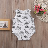 Newborn Jumpsuit Toddler Baby Boys Girls Dinosaur Bodysuit One-pieces Outfits Set 0-24M