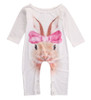 Newborn Infant Baby Girls Rompers Cute Cartoon Rabbit Pig Baby Rompers Jumpsuit Outfits Sunsuit Baby Girls Clothes 0-24 Months