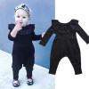 Newborn Infant Baby Girls Clothes Ruffle Collar Long Sleeve Romper Black Cute Clothing Baby Girl Outfits Newborn Infant Baby Girls Clothes Ruffle Collar Long Sleeve Romper Black Cute Clothing Baby Girl Outfits