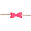Newborn Girls Nylon Headband Leather Hair Bows Bowknot Headwear For Kids Children Hair Accessories Boutique Elastic Hair Band