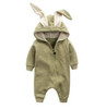 Cute Rabbit Ear Hooded Baby Rompers For Babies Boys Girls Clothes Newborn Clothing Brands Jumpsuit Infant Costume Baby Outfit