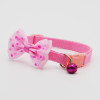 Cute Pets Adjustable Polyester Dog Collars Puppy Pet Collars with Bowknot and Bells Necklace Collar For Dogs Cat collars perro