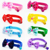 Cute Pets Adjustable Polyester Dog Collars Puppy Pet Collars with Bowknot and Bells Necklace Collar For Dogs Cat collars perro