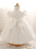 Cute Newborn Dress White For Infant Baby Christening Gown Toddler Girls White Lace Baptism Newborn Dress Toddler Chiffon Dresses