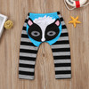 Cute Newborn Baby Boys Girls Cartoon Bottoms Pants Harem Pants Babies Animal Stripes Clothing Striped Clothes