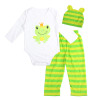 3PCS Rompers+Hat+Pants Baby Boys Girls Clothing Set Cute Cartoon Animal Toddler Jumpsuit Infant Cotton Long Sleeve Kids Clothes