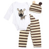 3PCS Rompers+Hat+Pants Baby Boys Girls Clothing Set Cute Cartoon Animal Toddler Jumpsuit Infant Cotton Long Sleeve Kids Clothes