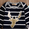 3pcs Newborn Infant Baby Boy Girl Clothes Long Sleeve Cotton Striped Hat Bodysuit Pant Outfits Toddler Kids Clothing Set 0-18M