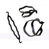3PCS Clip Hair Clips For Girls Hair Twist Clip Stick Donut Bun Maker Black Barrette Elastic Hair Accessories For Women Hairpins