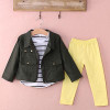 3pcs Baby Toddler Kids Girl Tops T-Shirt+Trouser Pants+Coat Sets Outfits Clothes