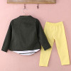 3pcs Baby Toddler Kids Girl Tops T-Shirt+Trouser Pants+Coat Sets Outfits Clothes