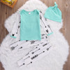3Pcs Autumn 2017 Newborn Baby Boy Girl Top Long Sleeve Cotton T shirt +Pants +Hat Cotton Outfit Set Clothes