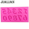 3PC/set number 0-9 letters silica gel mould cake decorating tools DIY silicone mold Clay Resin sugar Candy Fimo Sculpey T0182