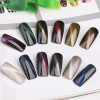 3G Chrome Pigment Nail Glitter Effect on Pink Color Mirror Powder Aluminium Powder Nail Art