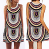 3D vintage Print summer dress 2016 bohemian beach dress summer sundresses women dresses dashiki hippie boho vestidos plus size