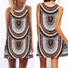 3D vintage Print summer dress 2016 bohemian beach dress summer sundresses women dresses dashiki hippie boho vestidos plus size