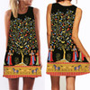 3D vintage Print summer dress 2016 bohemian beach dress summer sundresses women dresses dashiki hippie boho vestidos plus size