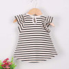 Cute Lovely Baby Girl Dress Summer Girl Cotton Striped Bow Dress Infant Clothing 1 Year Birthday Dress for Girls Clothing LH7s