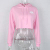 CUTE Letters Printing Crop Tops Women Hoodies Sweatshirts Long Sleeve Pullovers Casual Hoodies Moleton Autumn Sudaderas Mujer Q4